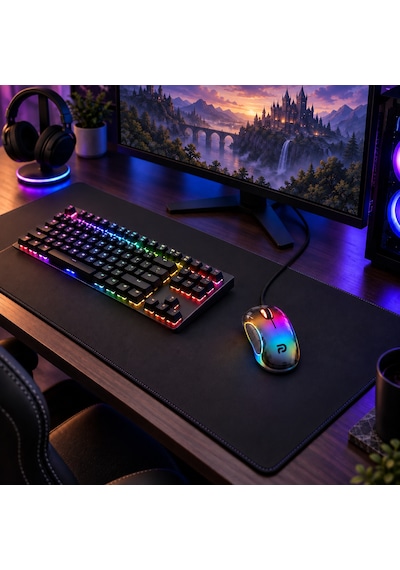 Trio G702 7200 Dpı Şeffaf Rgb 7 Tuşlu Kablolu Gaming Oyuncu Mouse 160 Cm Örgü Kablo -