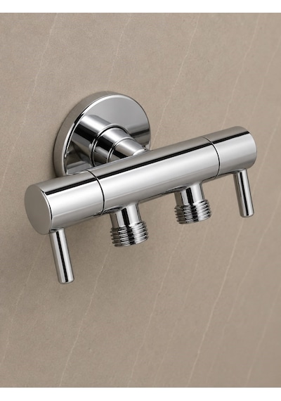 Viosa Çift Çıkışlı Dual Klozet Lavabo Taharet Musluğu Aç Kapa Ara Musluk 5 Yıl Garantili Altın