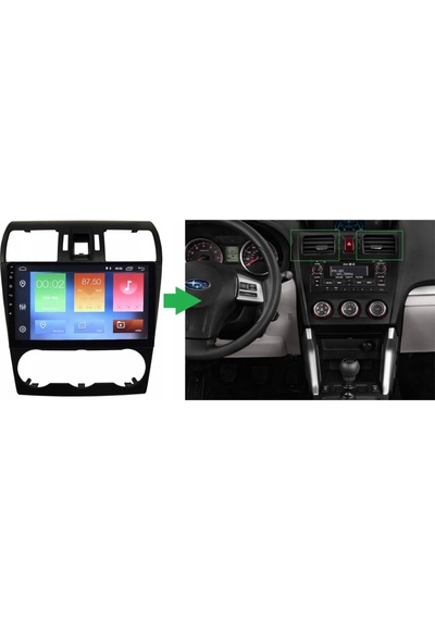 Subaru Forester Araç Multimedya Android Ekran Carplay Double Teyp 2+32 9" 15-18 Black Cadence