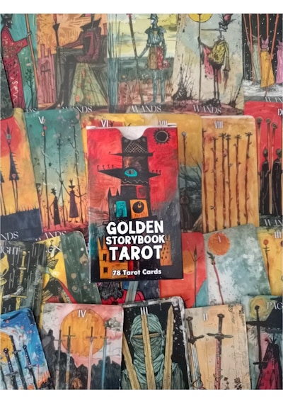 English Tarot 78 Cards İngilizce Tarot Kartı - Golden Storybook Tarot