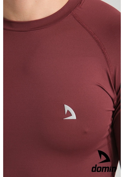 Hnc Sport Erkek Uzun Kol Bordo Fit Compression Spor Body Tshirt