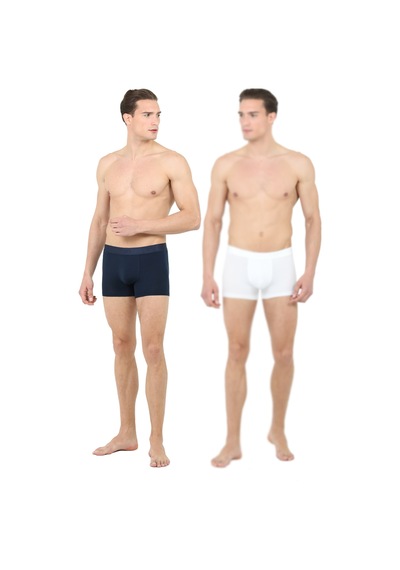 D's Damat Ds Damat Boxer Set Lacivert - BeyazDs220300 R0118 Beyaz - Lacivert