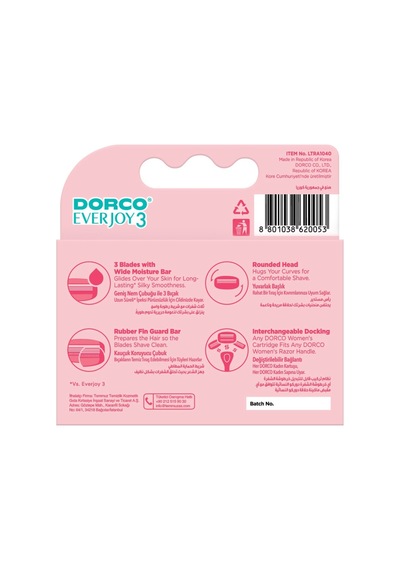 Dorco Everjoy 3 Bıçaklı Kadın Yedek Tıraş Bıçağı 4lü