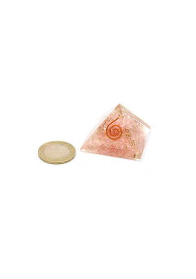 Hakiki Doğal Pembe Kuvars Taşı Orgonit Piramit 38 Gram