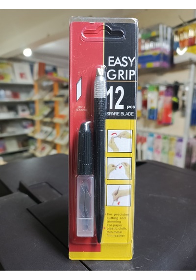 Gebzeli Kretuar Seti 0,4mm 30derece Kesik Uçlu Kolay Kavranabilir Siyah Renkli Gövde+10 Adet Yedek Uçlu Set