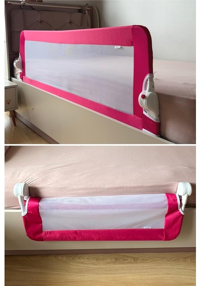 Wellgro Littles 110 48 CM Yatak Bariyeri, Çocuk Yatak Korkuluğu Pembe