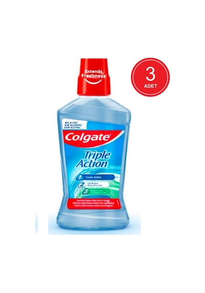 Colgate Üçlü Etki Ağız Bakım Suyu 3 x 500 ML