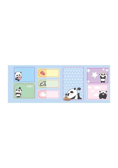 Yapışkanlı Not Kağıdı 2'li Set, 320 Yaprak, Panda-baykuş Temalı