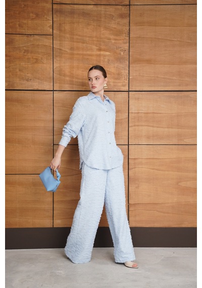 Verymoda Jakarlı Dukuma Pantolon F2020 Mavi