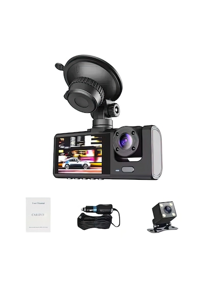 Araç İçi 3 Kameralı 1080p /2.0 İnç Lcd Ekranlı /gece Görüşlü /ger