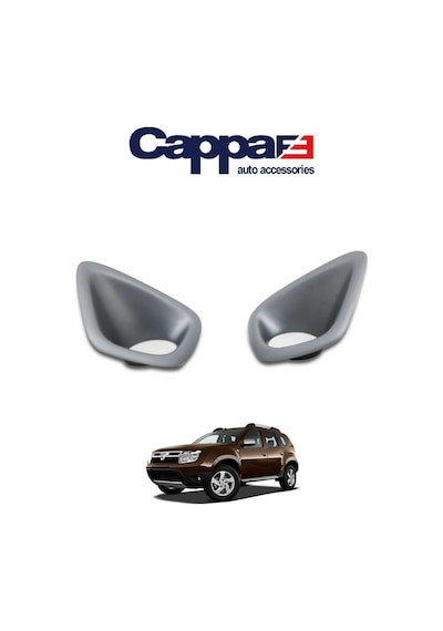 Cappafe Dacia Duster Sis Farı Çerçevesi Mat Gri  2010-2017