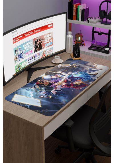 Chevreuse Genshin Impact Anime Gacha V5 - 90x40 Xxl Gaming Mouse Pad Fare Altlığı