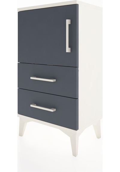 Arges Komodin 2 Raflı 2 Çekmeceli Tek Kapaklı 44x30x80 Aytaşı... Aytaşı
