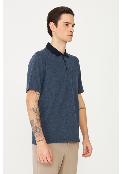 Lacivert Polo Yaka T-shirt Laci