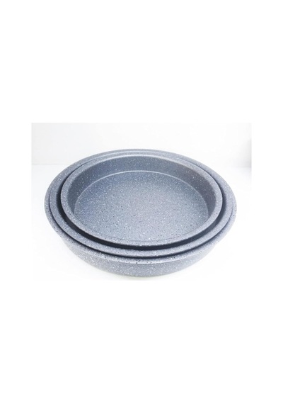 3 Parça Granit Tepsi Seti Gri 3086 Diğer