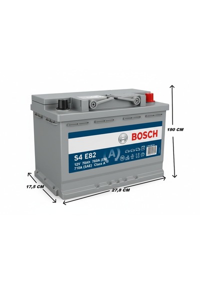 Bosch S4 E82 Efb 12 V 70 Ah 720 Cca Akü-yerinde Montaj