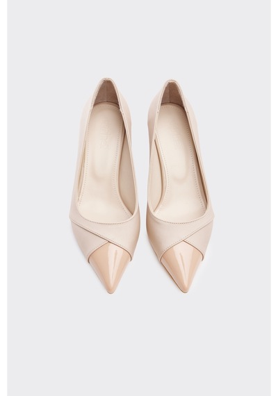 Derinet Kısa İnce Topuk Kadın Stiletto Ten Ten