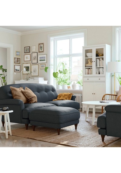 Ikea Antrasit Konforlu Kanepe - Puf