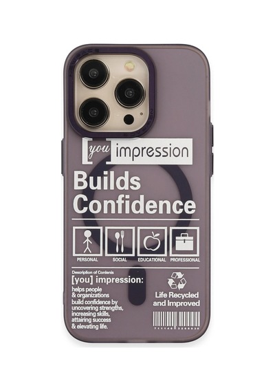 Newface - 876 - Apple iPhone Uyumlu 14 Pro Kılıf Apollo Magneticsafe Desenli Kapak - Apollo Mor - Aconcept - - 6