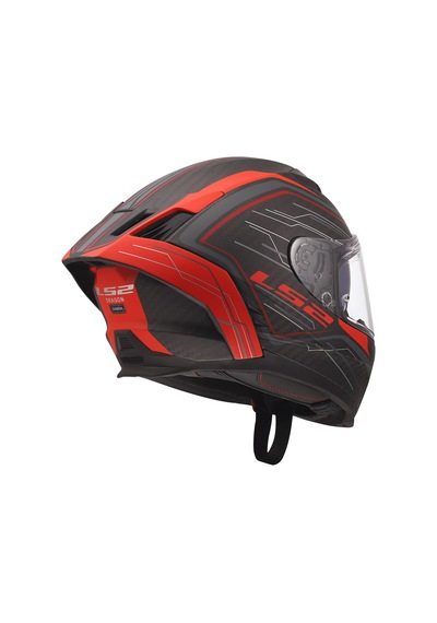 Ls2 Dragon Karbon Subıc Kırmızı Kask Kırmızı