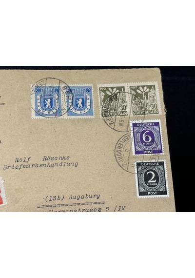 2. Dünya Savaşında Almanya'da Taahhütlü Postadan Geçmiş Zarf