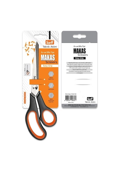 Sarff Easy Grip Kauçuk Plastik Saplı 24cm Ofis Makası