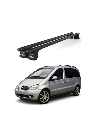 Trio-ı Mercedes-benz Vaneo 2002-2005 Uyumlu Siyah Kilitli Ara Atkı 135cm Port Bagaj Tavan Barı