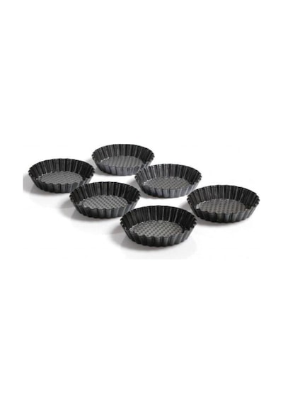 Kaiser Patisserie 6Lı Tart Kalıbı Seti 10 CM Siyah