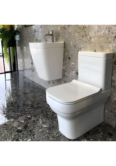 Seramiksan A091030H Bold Kanalsız Duvara Sıfır Klozet Takımı