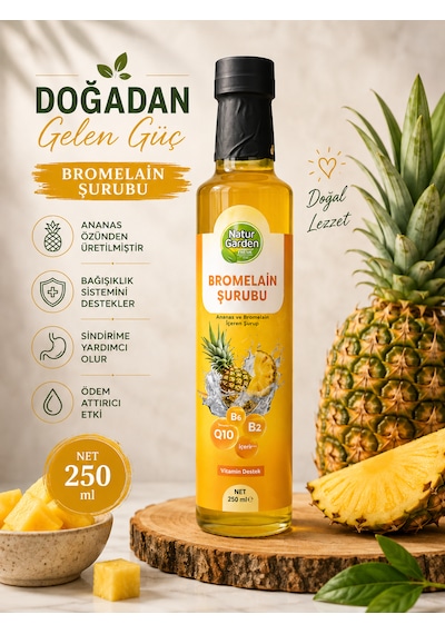 Natur Garden Bromelain Şurubu 250 Ml
