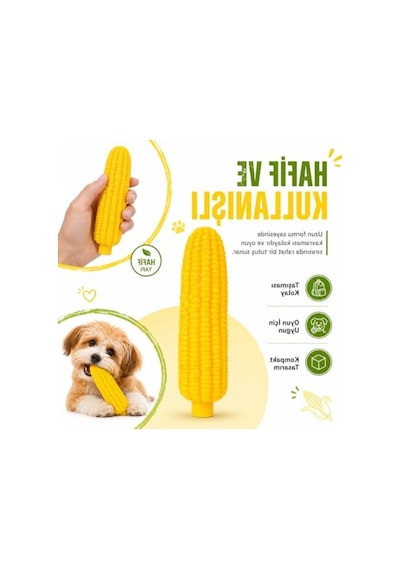 Sesli Mısır Isırma Oyuncağı, Köpek Ve Kedi İçin Çiğneme
