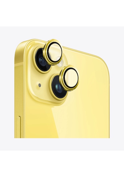 Safeus Safir Temperli Kamera Lens Koruyucu Apple Uyumlu iPhone 14 Plus Ve İle Sarı