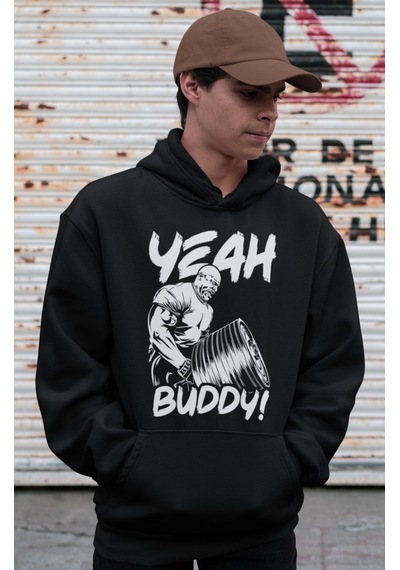 Sevbano Yeah Buddy Ronnie Coleman Bodybuilding Fitness Gym Baskılı Unis Siyah