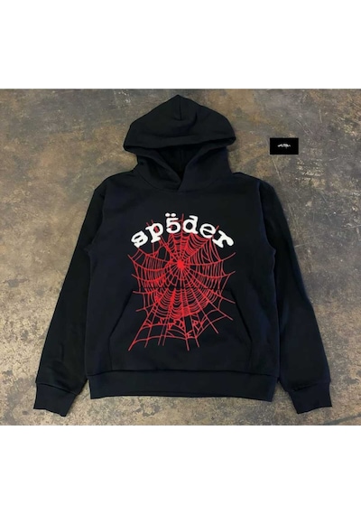 Hunors Sportswear & Company Örümcek Baskılı Unisex Model Pamuklu Kapüşonlu Sweatshirt Siyah-sarı- Kırmızı Hunors Sportswear & Company Örümcek Baskılı Unisex Model Pamuklu Kapüşonlu Sweatshirt Siyah-sarı- Kırmızı