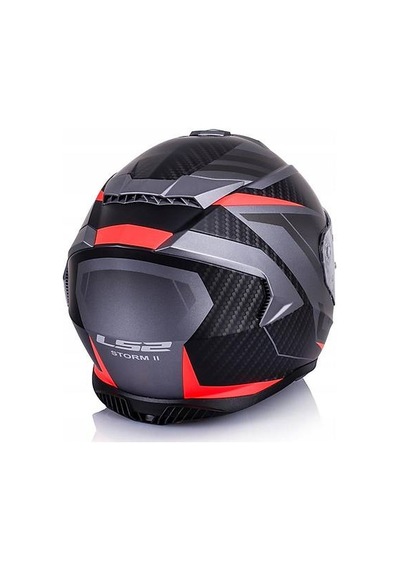 Ls2 Storm 2 Racer Kapalı Motosiklet Kaskı Mat Titanium - Neon Turuncu - Siyah - Kırmızı