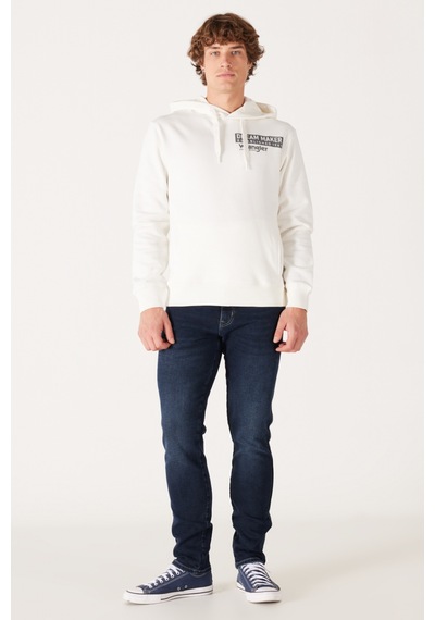 Wrangler Regular Fit Normal Kesim Kapüşonlu Şardonlu Kırık Beyaz Sweatshirt W232242102 Beyaz Wrangler Regular Fit Normal Kesim Kapüşonlu Şardonlu Kırık Beyaz Sweatshirt W232242102 Beyaz