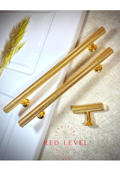 Ender Altın 192 Mm Lüks Metal Kulp Modelleri Dolap Çekmece Mobilya Mutfak Kulbu Altın