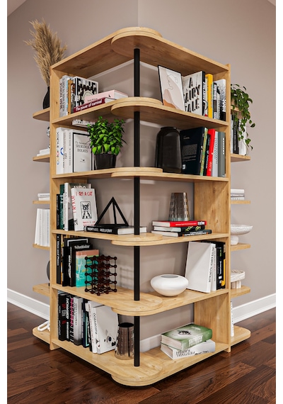 Asra Trend Modern Dönebilen Ayarlanabilir Raflı Ev Ofis Kitaplık %100 Mdf Dekoratif Kütüphane Kitaplık Dk01 Safir Meşe Asra Trend Modern Dönebilen Ayarlanabilir Raflı Ev Ofis Kitaplık %100 Mdf Dekoratif Kütüphane Kitaplık Dk01 Safir Meşe
