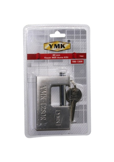 80mm Gri Kayar Milli Asma Kilit Bx40