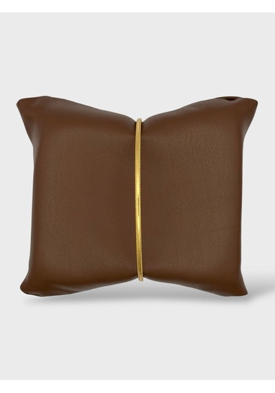 Arnes Jewelry Çelik 22 Ayar Altın Kaplama Desenli Ajda Bilezik - 1 Adet 20 Cm Ar633nes Gold