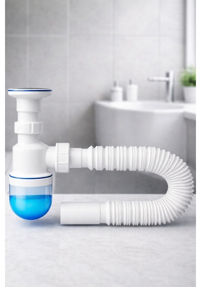 Taslı Lavabo Sifonu Gideri Borusu Körüklü Sökülebilir Hazneli Mutfak Banyo Eviye Pis Su Plastik Diğer