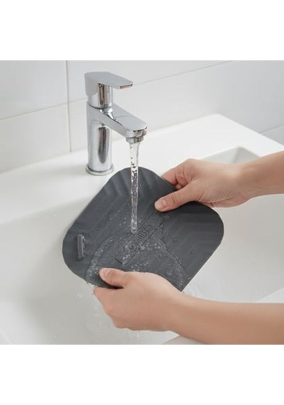 Buffer Gri Kare Evye Gider Koku Önleyici Silikon Mat Lavabo Süzgeç Ve Haşere Engelleyici