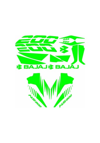 Bajaj Pulsar Ns200 Yeşil Sticker Set