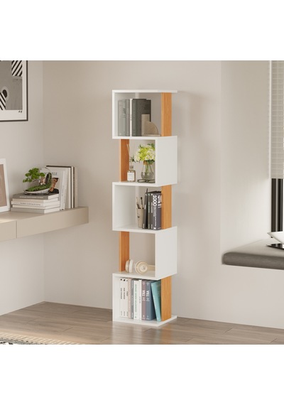 Milan Modern Kitaplık Çok Amaçlı Dekoratif Raf Salon Kitaplığı Ofis Çalışma Odası Raf Dolap Atlantik Çam - Beyaz Milan Modern Kitaplık Çok Amaçlı Dekoratif Raf Salon Kitaplığı Ofis Çalışma Odası Raf Dolap Atlantik Çam - Beyaz
