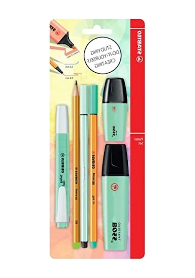 Pastel Renk Kalem Seti - 6'lı Yeşil Renk Seçeneği 124-Pembe