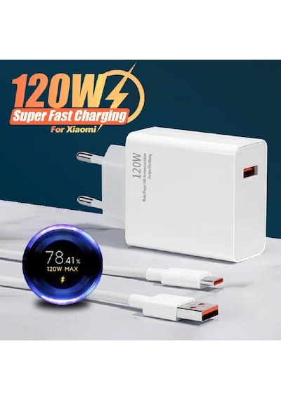 Poco X3 Pro 8gb 128gb Uyumlu 120 Watt Turbo Hızlı Şarj Aleti + Kablo Set Sn1201599