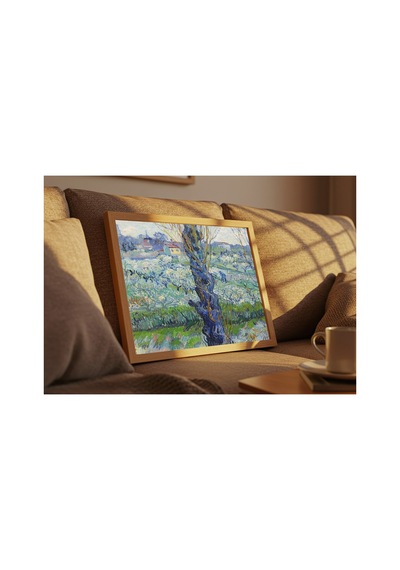 Van Gogh View Of Arles, Flowering Orchards Çerçevesiz Poster 30x42 Cm A3 Tablo Duvar Dekoru