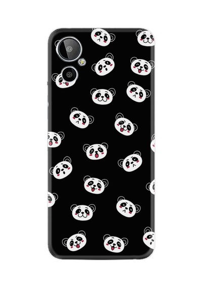General Mobile Gm 23 Se Uyumlu Kılıf Silikon Desen Özel Seri Panda Suratları 1773