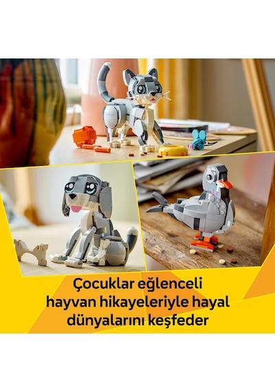 LEGO® Creator 3’ü 1 Arada Oyunbaz Kedi 31163 - 8 Yaş ve Üzeri Çocuklar için Yaratıcı Oyuncak Yapım Seti (407 Parça)