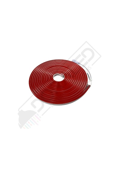 12 Volt 6x12mm Kırmızı Esnek Neon Led 5 M